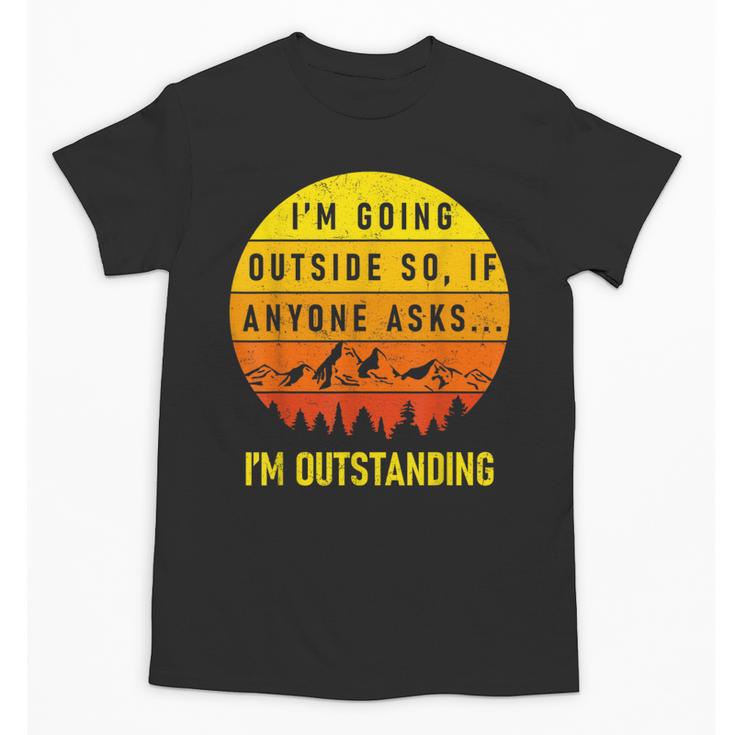I'm Outstanding Retro Introvert Mountain Trip Lover Unisex T-Shirt
