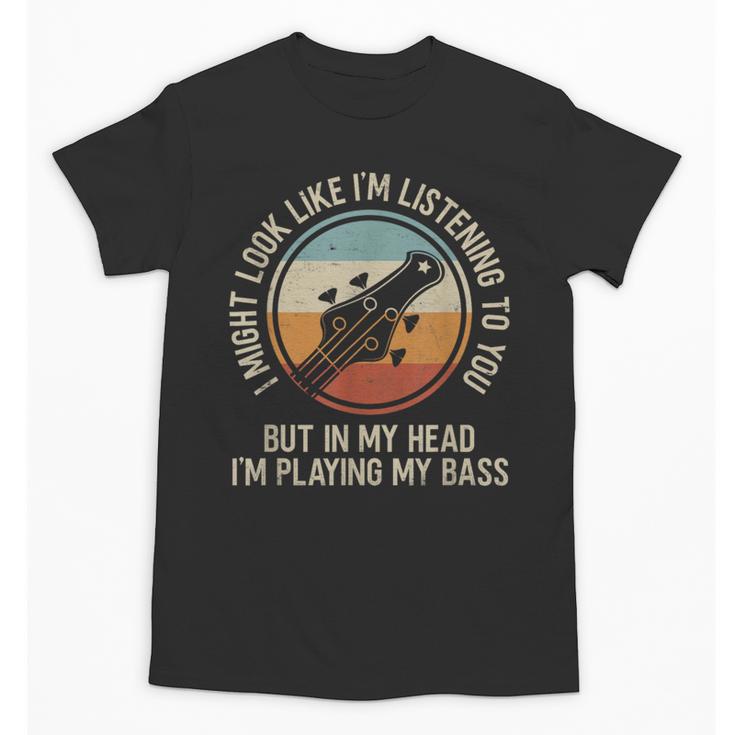Introvert Bass Guitarist Musician Playing Bass Guitar Unisex T-Shirt