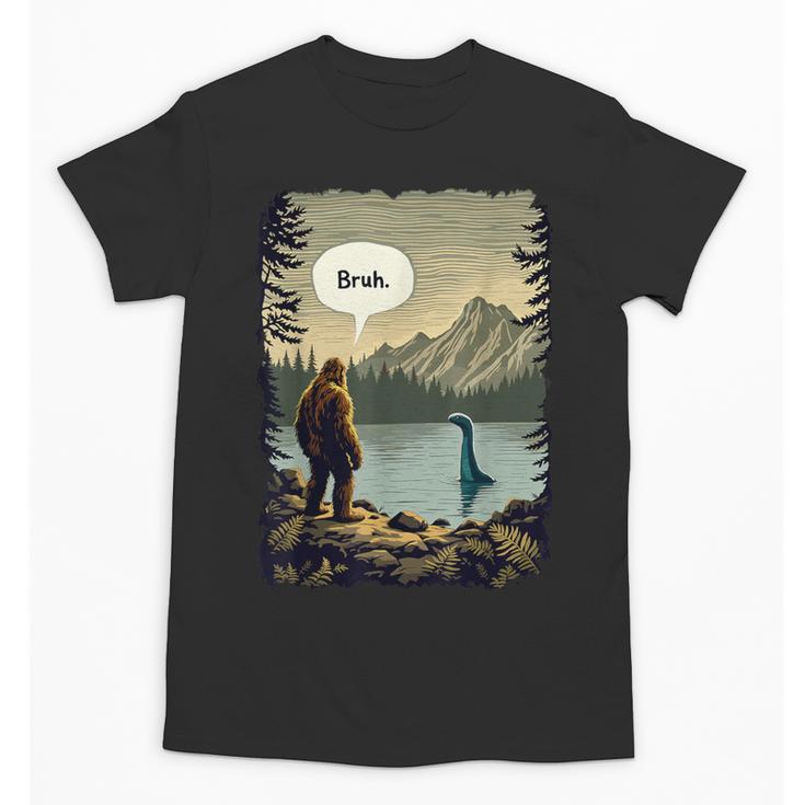 Introvert Bigfoot Sasquatch Loch Ness Monster Bruh Unisex T-Shirt