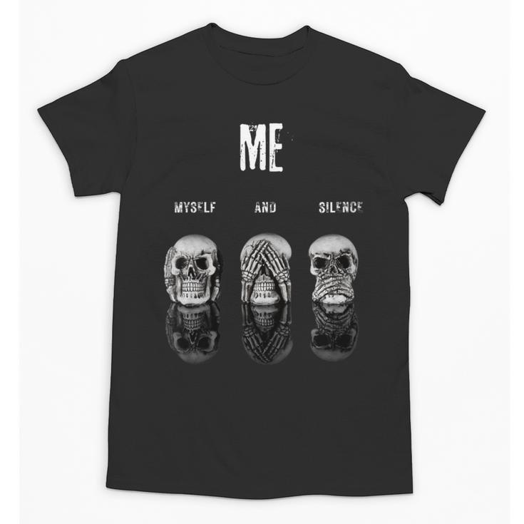 Introvert Relaxation Me Myself And Silence Skulls Unisex T-Shirt