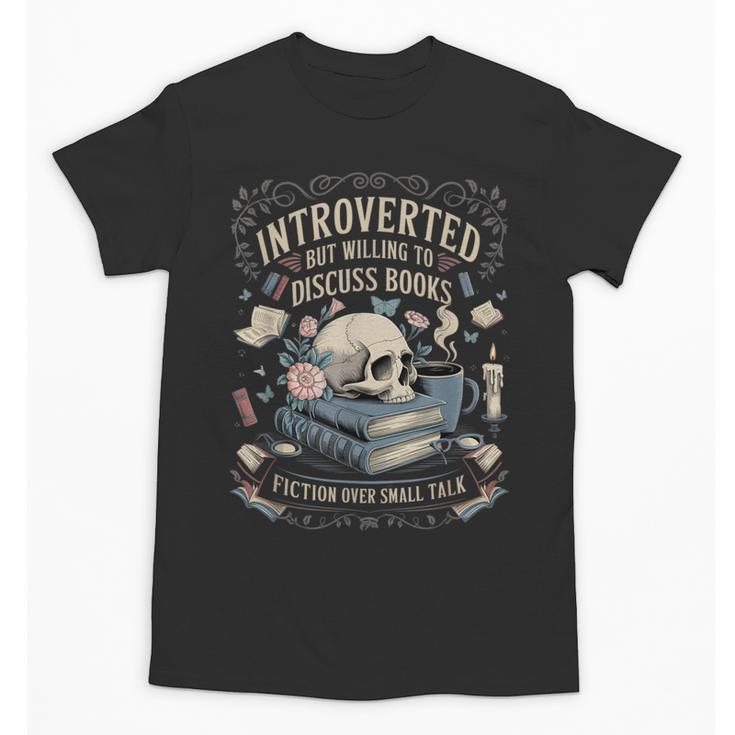 Introverted But Willing To Discuss Books Club Cozy Aesthetic Unisex T-Shirt