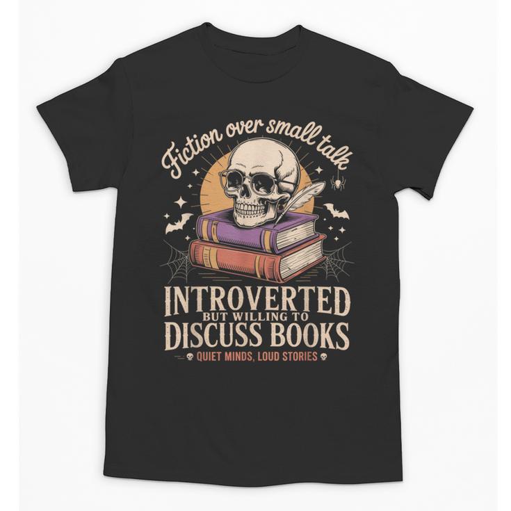 Introverted But Willing To Discuss Books Cozy Aesthetic Unisex T-Shirt