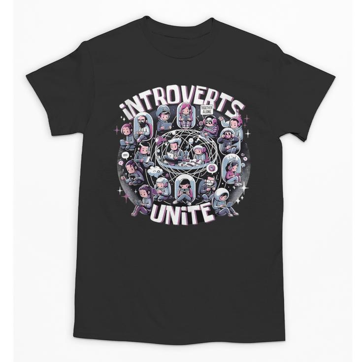 Introverts Unite Quirky Solitude Unisex T-Shirt