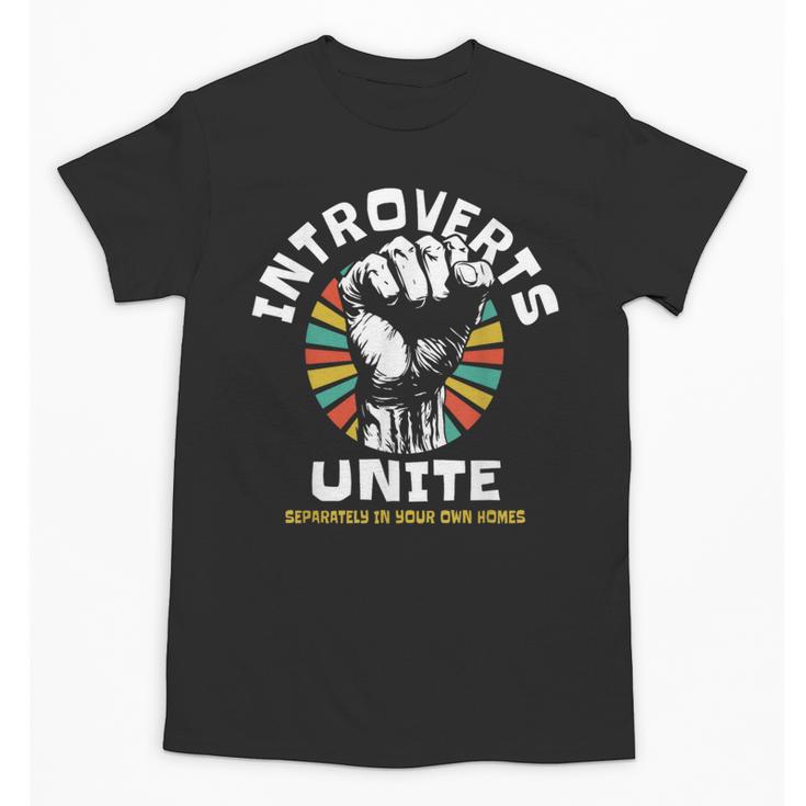 Introverts Unite Separately Own Homes Emblem Unisex T-Shirt