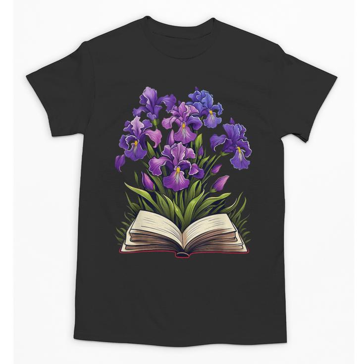 Irises Flowers Book Iris Floral Unisex T-Shirt