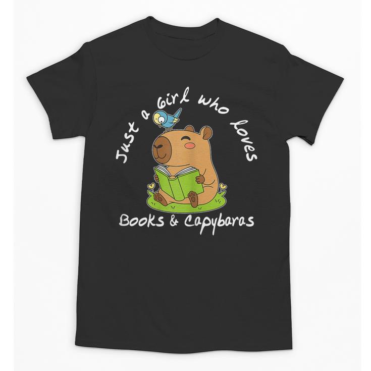 Just a Girl Who Loves Books And Capybaras Unisex T-Shirt
