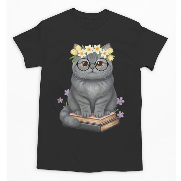 Just A Girl Who Loves Cats & Books Bookish Women Unisex T-Shirt