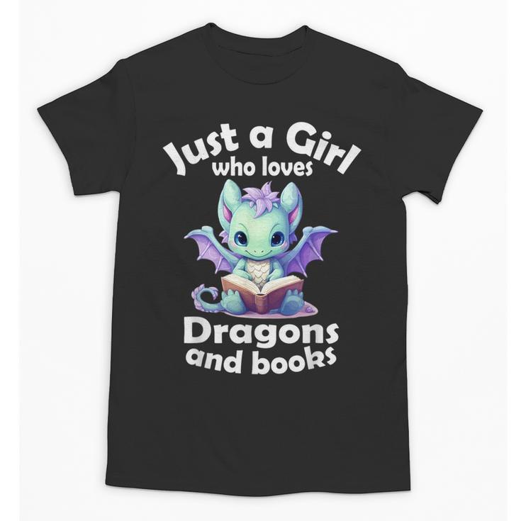 Just a Girl Who Loves Dragons And Books Dragon For Kids Unisex T-Shirt