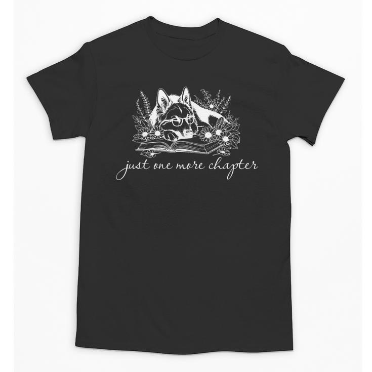 Just One More Chapter Dog German Shepherd Book Lover Unisex T-Shirt