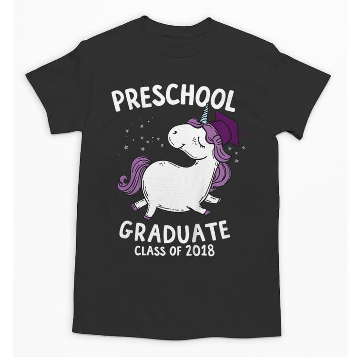 Kids Class Of 2018 Unicorn Preschool Graduation For Girls Unisex T-Shirt