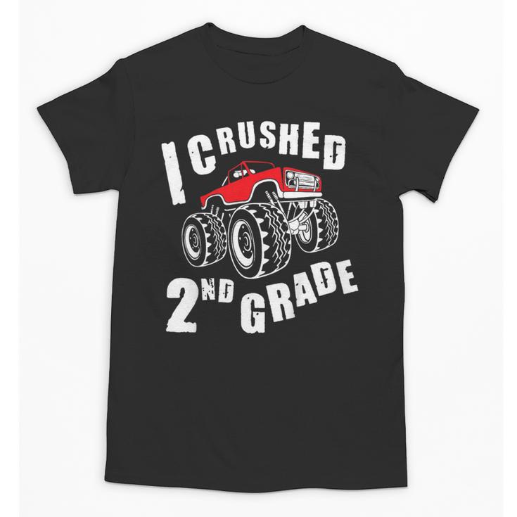 Kids I Crushed 2nd Grade Monster Truck School Graduation Unisex T-Shirt