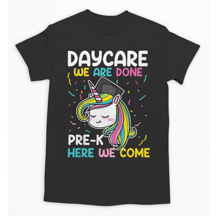 Kids Daycare Graduation Unicorn Last Day Of School Kids Unisex T-Shirt
