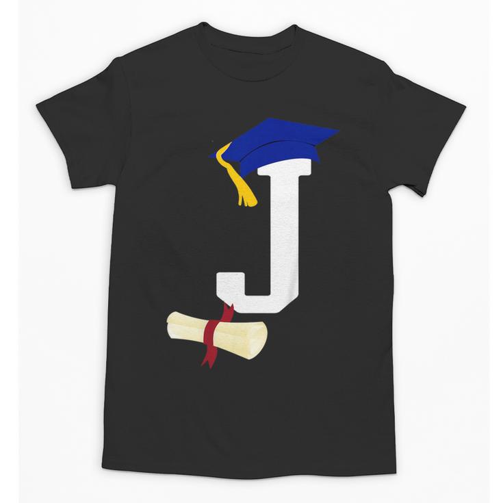 Kids Initial J Letter For Boys Preschool Graduation Kindergarten Unisex T-Shirt