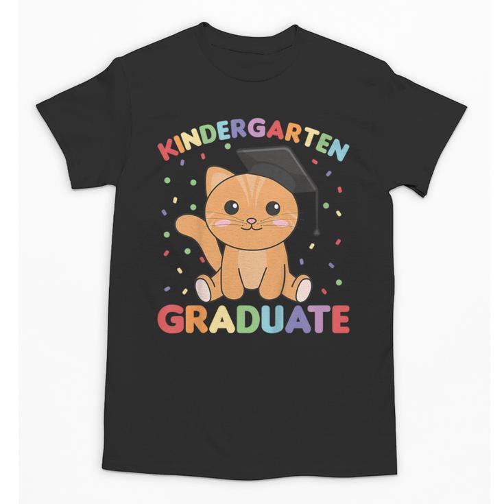 Kids Kindergarten Graduate Cat Graduation Unisex T-Shirt