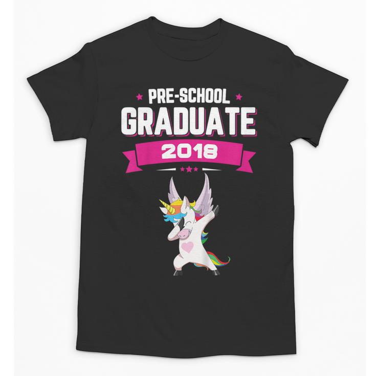 Kids Preschool Graduate 2018 Unicorn Dab Graduation Pre-K TShirt Unisex T-Shirt