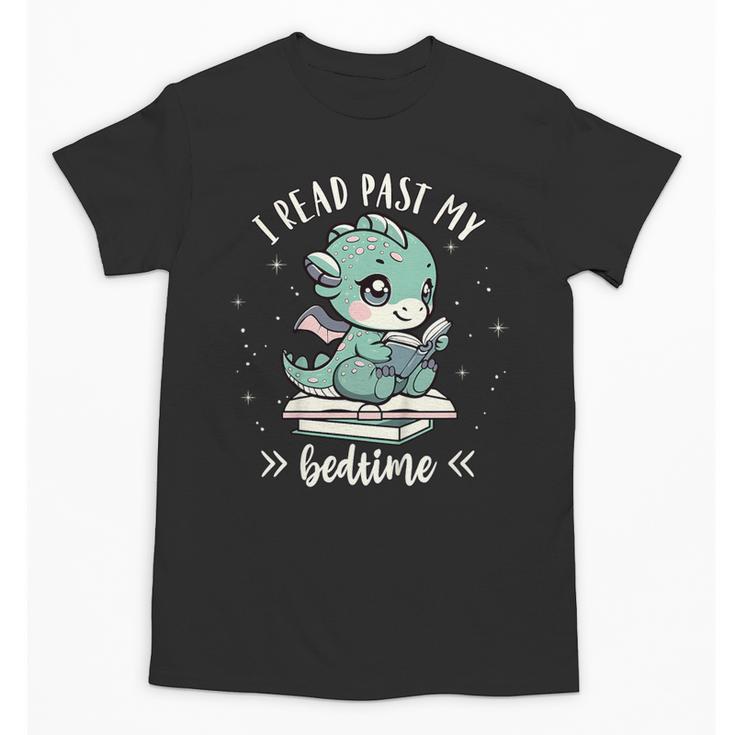 Kids I Read Past My Bedtime Cute Book Dragon Pajama Unisex T-Shirt