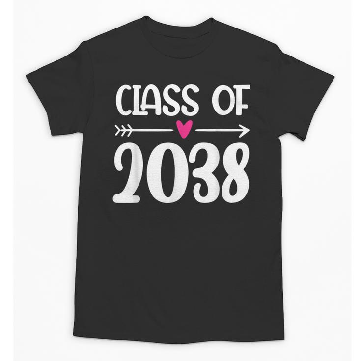 Kindergarten Class Of 2038 First Day School Graduation Girls Unisex T-Shirt