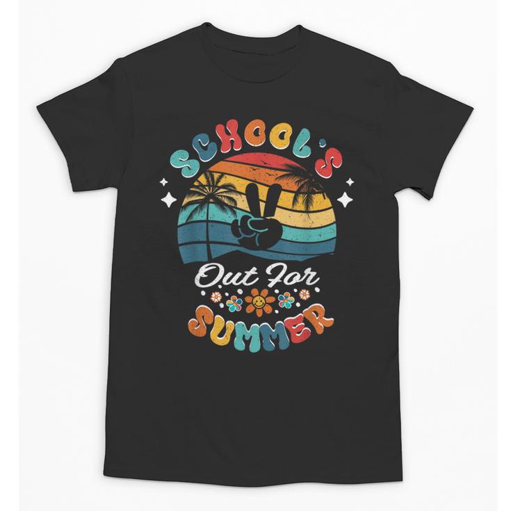 Last Day Of School Groovy Graduation School's Out For Summer Unisex T-Shirt