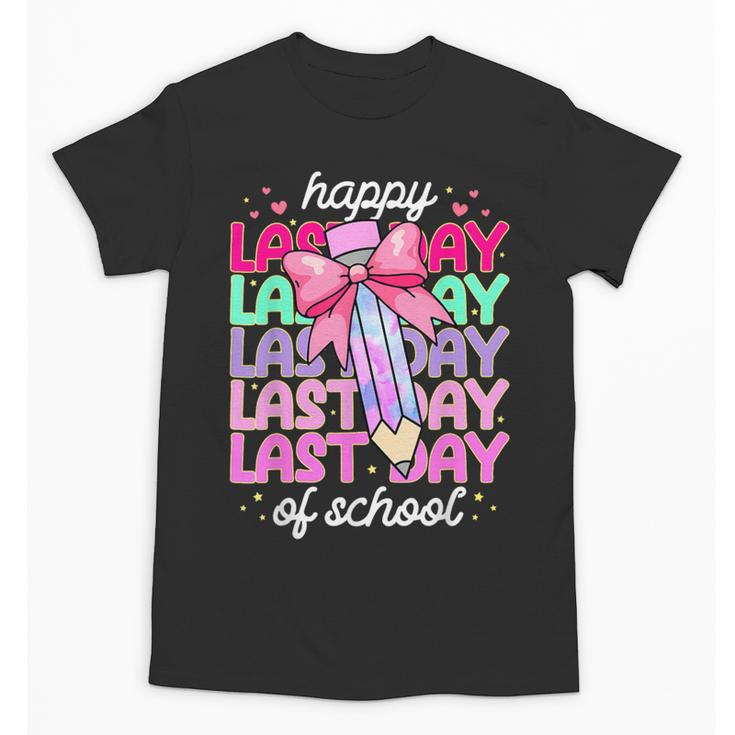 Last Day Of School Shirt Coquette Bow School Graduation Unisex T-Shirt