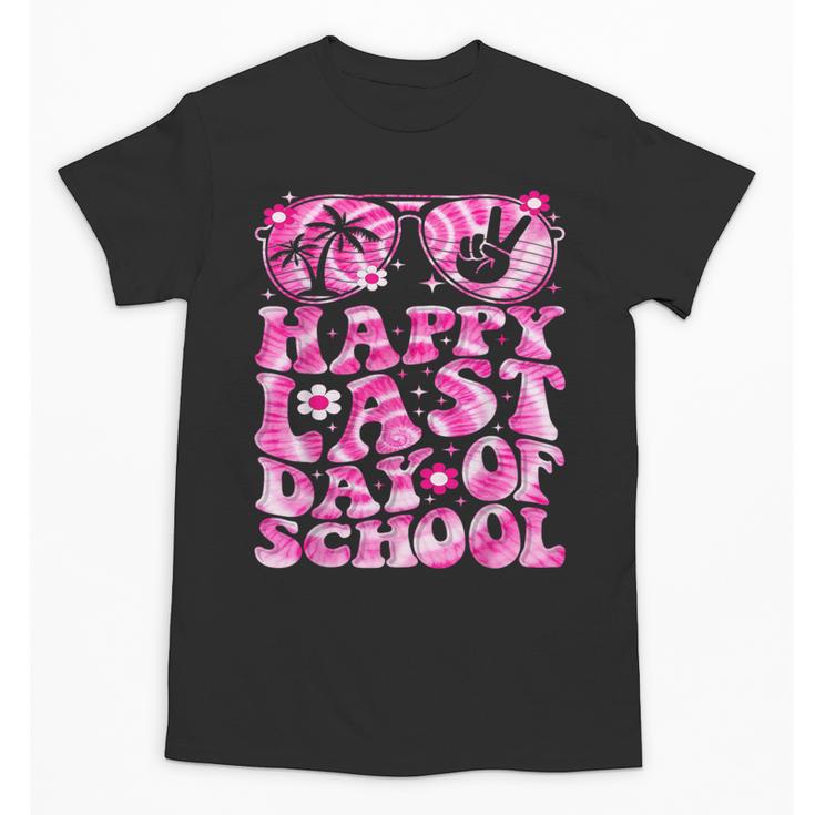 Last Day Of School Teacher Students School Graduation Groovy Unisex T-Shirt