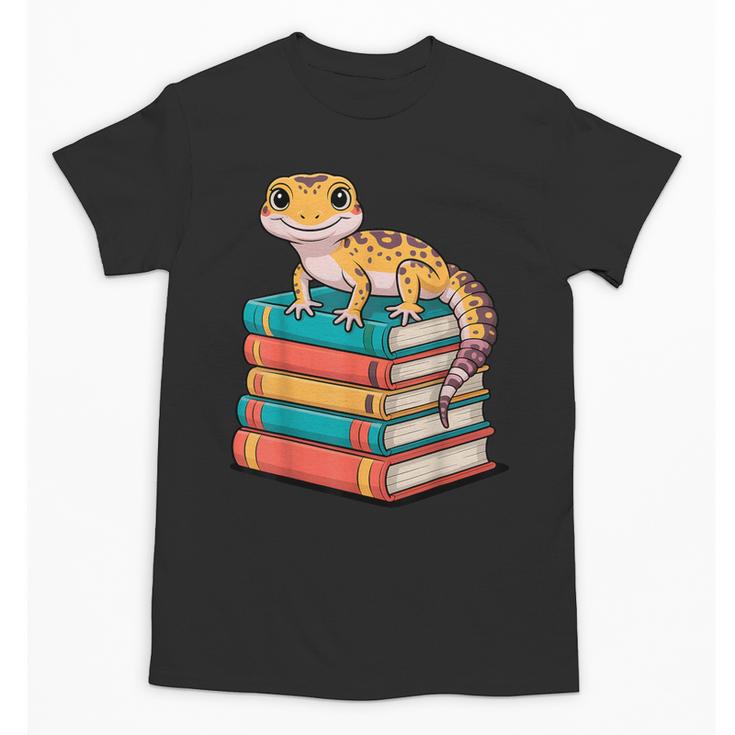 Leopard Gecko Book Lover Reading Unisex T-Shirt