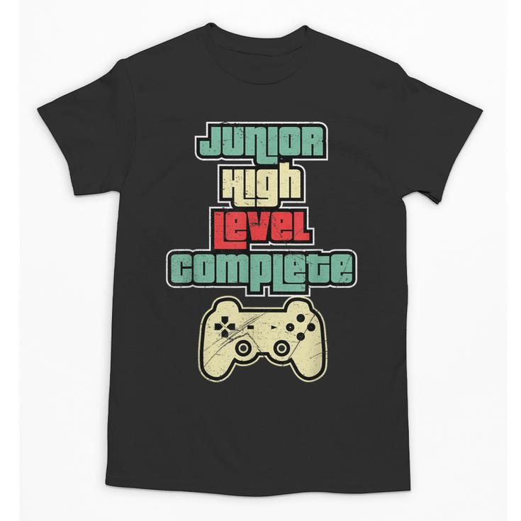 Level Complete Jr High School Graduation Grad Slogan T Shirt Unisex T-Shirt