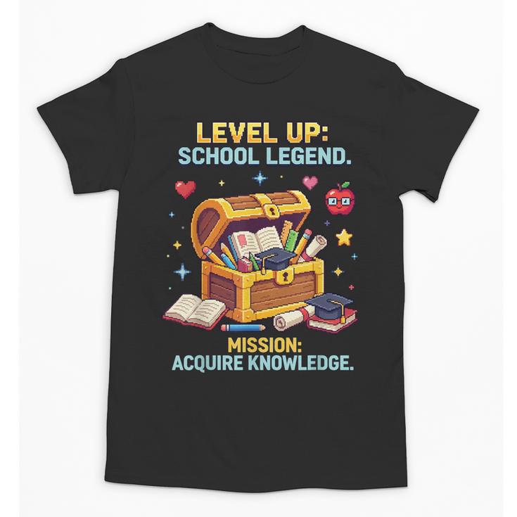 Level Up School Legend Video Game Pixel Art Graduation Unisex T-Shirt