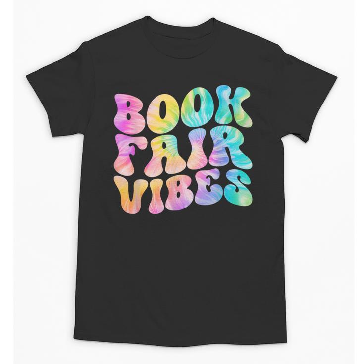 Library Book Fair Vibe Tie Dye School Reading Nostalgic Unisex T-Shirt