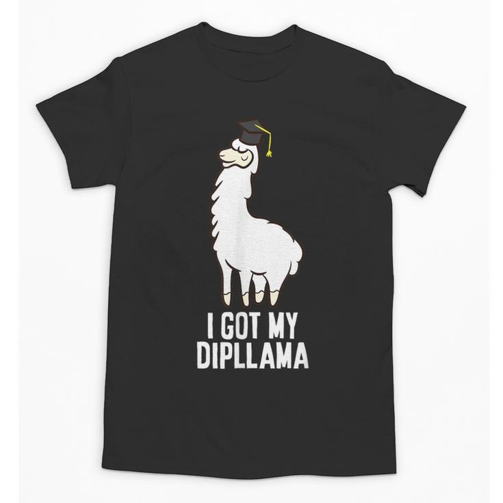 LLama Graduation I Got My Dipllama Cute Llama Unisex T-Shirt