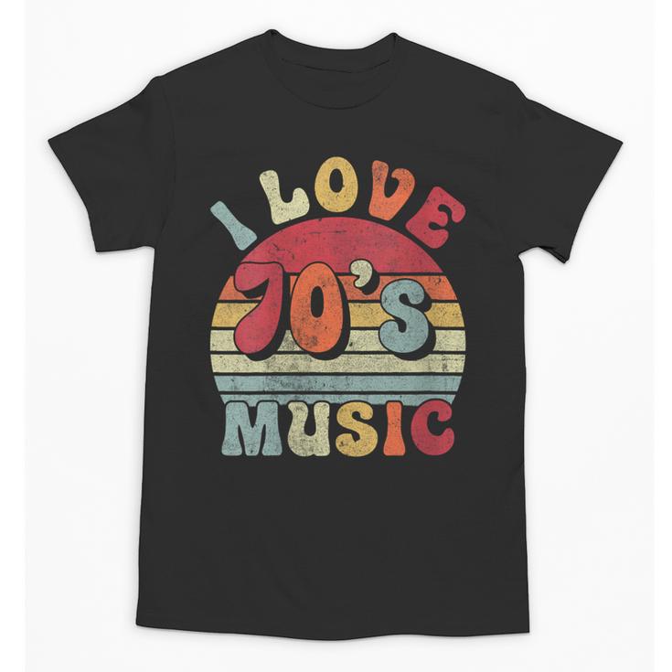 I Love 70's Music Retro Style Nostalgia Cassette 1970s Party Unisex T-Shirt