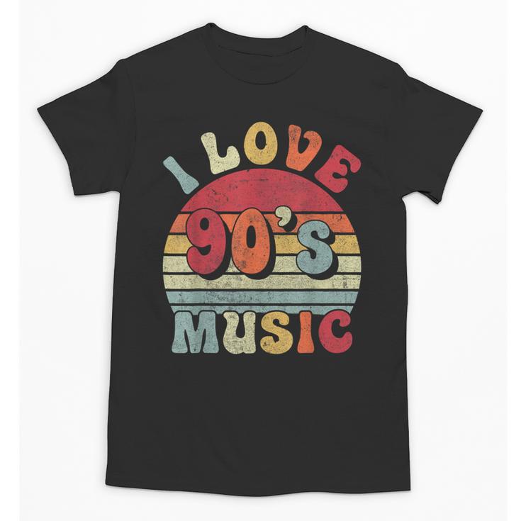 I Love 90's Music Retro Style Nostalgia Cassette 1990s Party Unisex T-Shirt