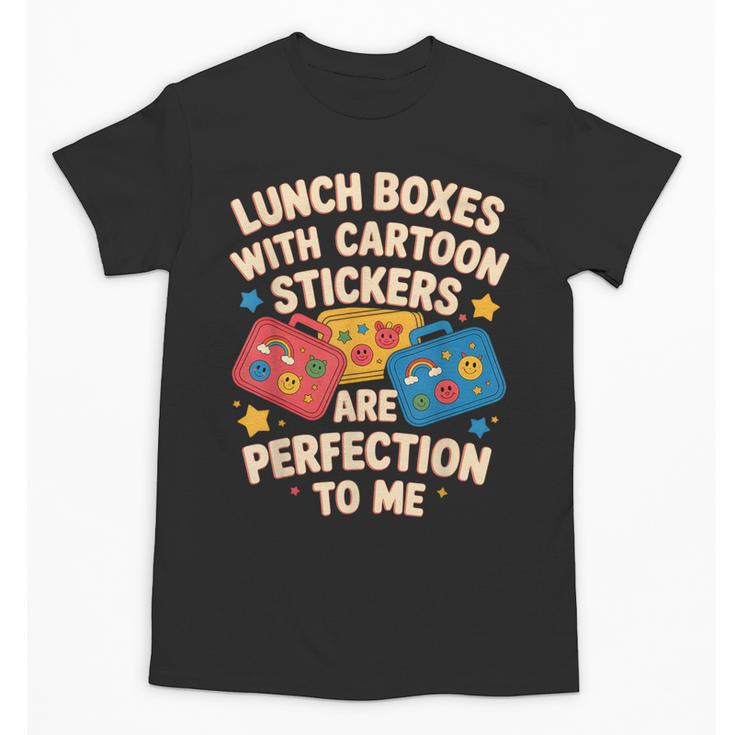 Lunch Boxes With Stickers Lunch Box Nostalgia Retro Unisex T-Shirt