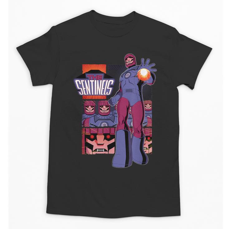 Marvel X-Men '97 Sentinels Vintage Classic Comic Book Panels Unisex T-Shirt
