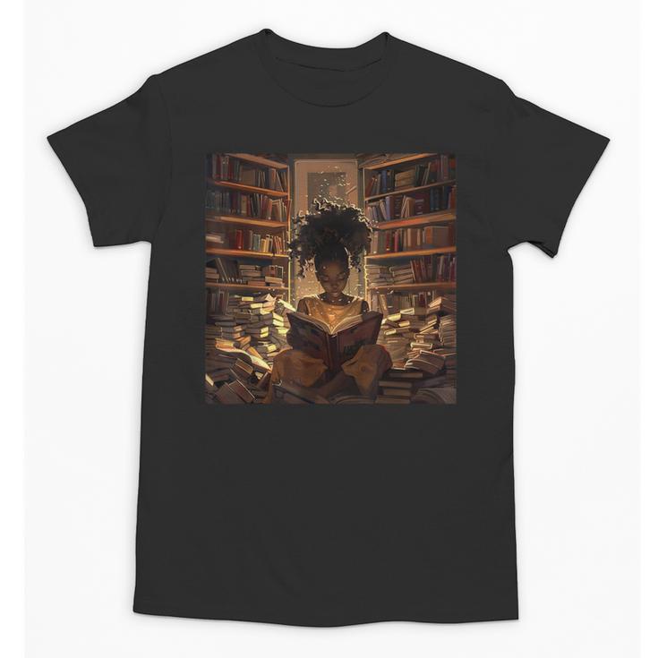Melanin Afro Women Educated Reading Book History Unisex T-Shirt