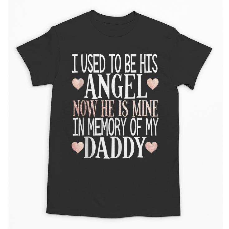 In Memory Dad Angel Daddy Guardian Heaven Memorial Father Unisex T-Shirt