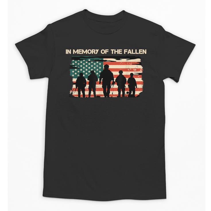 In Memory Of The Fallen American Flag USA Veterans Day Unisex T-Shirt