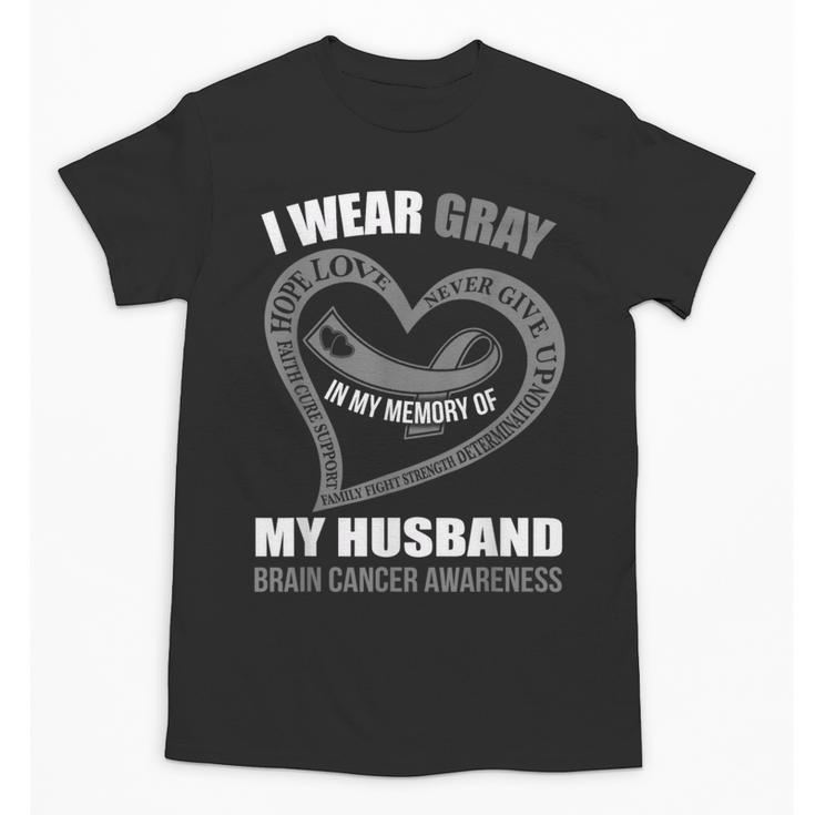 In My Memory Of My Husband BRAIN CANCER AWARENESS Unisex T-Shirt