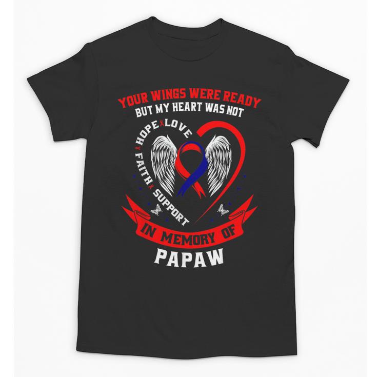 In Memory Papaw CHD Heart Disease Awareness Memorial Unisex T-Shirt