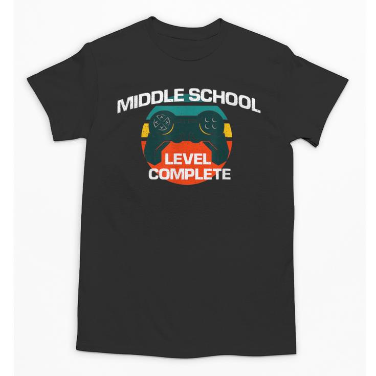 Middle School Graduation Gaming Vintage Level Complete Unisex T-Shirt