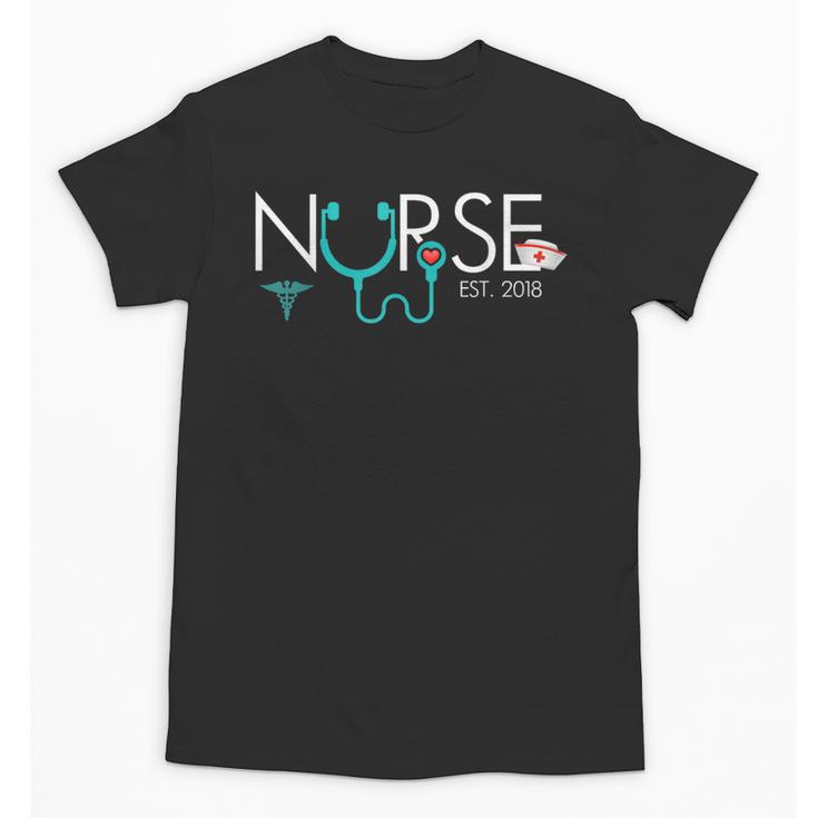 New Nurse Est 2018 School Graduation Nursing Unisex T-Shirt
