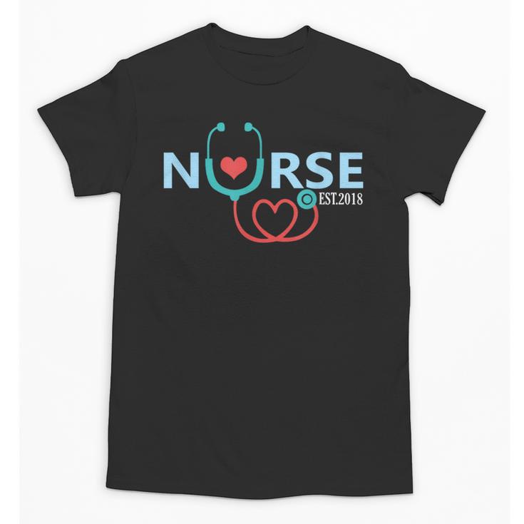 New Nurse Est 2018 T-Shirt Nursing School Graduation Unisex T-Shirt