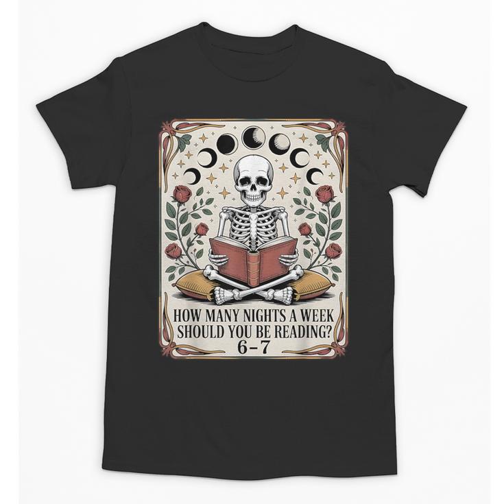 How Many Nights Reading Meme 6 7 Book Lover Unisex T-Shirt