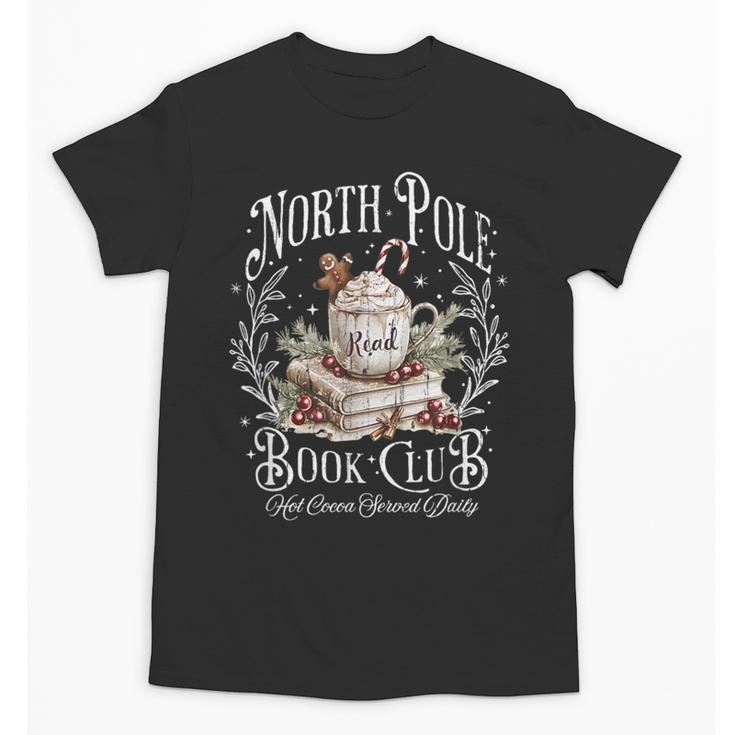 North Pole Book Club Hot Cocoa Served Daily Unisex T-Shirt