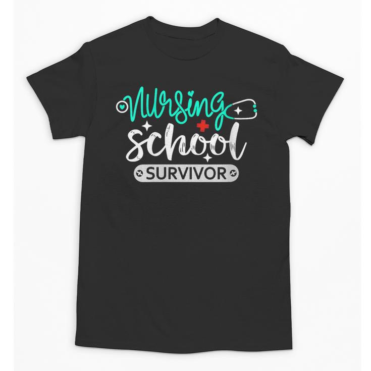 Nursing School Survivor RN Grad Nurse Graduation Student Unisex T-Shirt