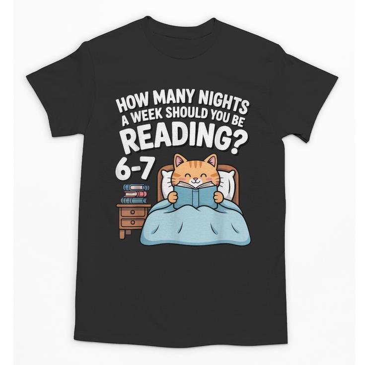 Orange Cat Reading Book 67 Six Seven Meme Unisex T-Shirt
