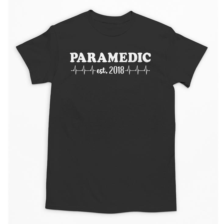 PARAMEDIC Est 2018 With Heartbeat Graduation Unisex T-Shirt
