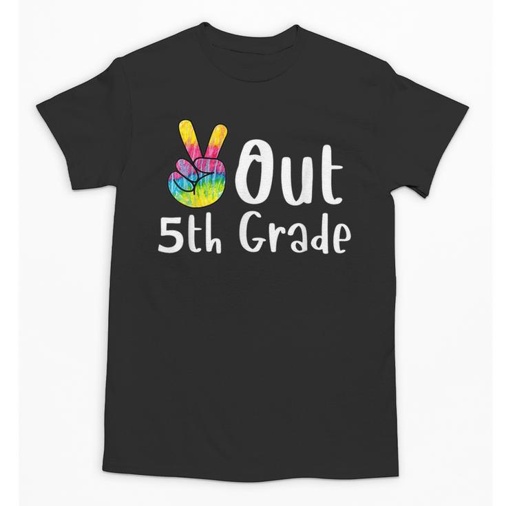 Peace Out 5th Grade Tie Dye Graduation Class Of 2026 Unisex T-Shirt