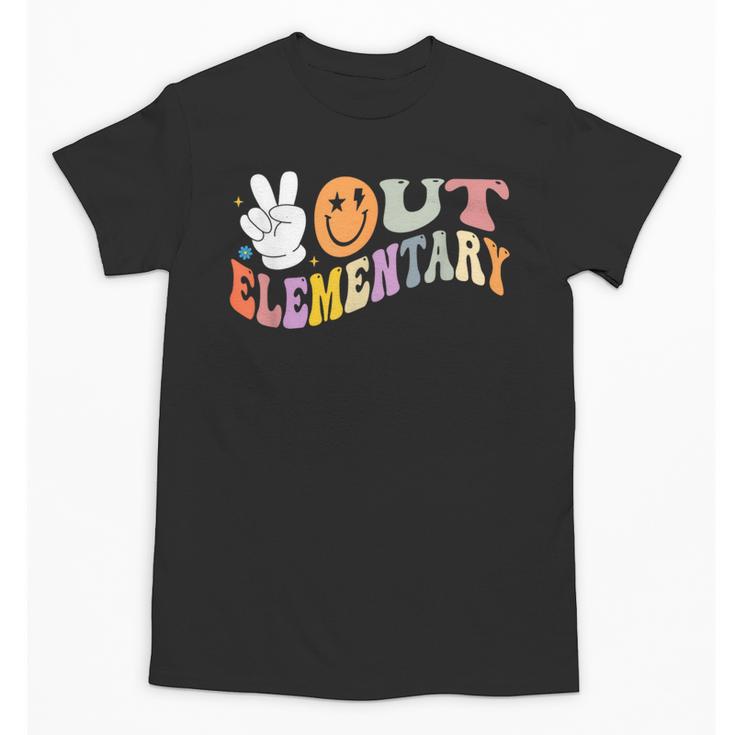 Peace Out Elementary Graduation Graduate Class Of 2025 Unisex T-Shirt
