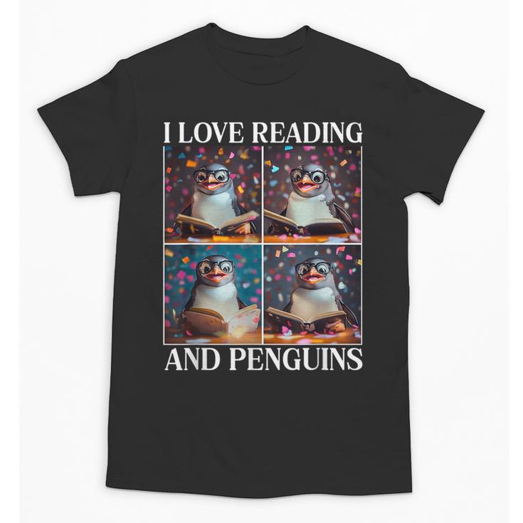 Penguin Love Reading And Penguins Child Book Lover Unisex T-Shirt