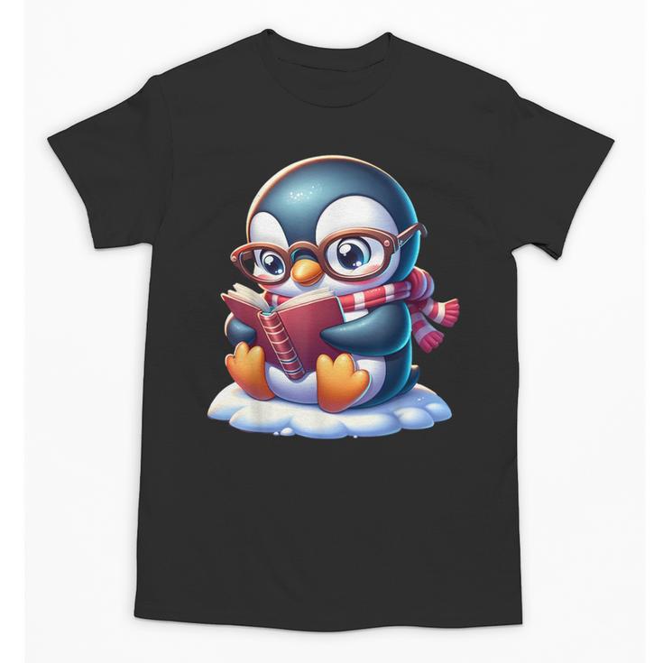 Penguin Reading a Book Animal Unisex T-Shirt